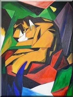 Tiger - nach Franz Marc - Sabrina Seck - Array auf Array - Array - Array Tiger - nach Franz Marc - Sabrina Seck - Array auf Array - Array - Array