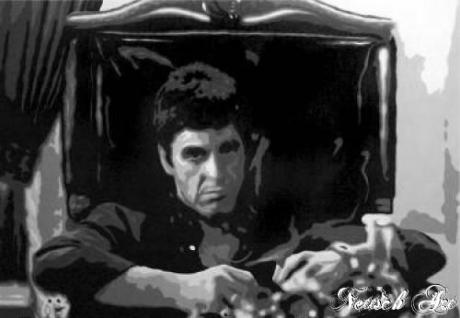 Al Pacino (Scarface) - Robert Nettsch Art - auf - Array - Al Pacino (Scarface) - Robert Nettsch Art - auf - Array -