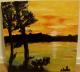 Sonnenuntergang am See -  Marco - Acryl auf Leinwand - Mystik-See-Sonstiges - 