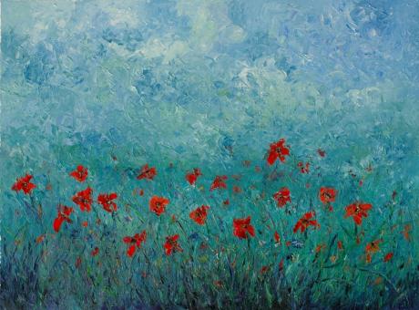 Mohnwiese in blau - Bernd Fricke - Array auf Array - Array - Array Mohnwiese in blau - Bernd Fricke - Array auf Array - Array - Array