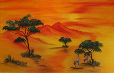 Giraffen in der Savanne - Ursula Di Chito - Array auf - - Giraffen in der Savanne - Ursula Di Chito - Array auf - -