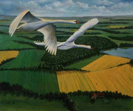 Fliegende Schwäne - Wolfgang Rose -  auf  - Array - 