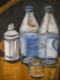 Wasserflaschen - Hanna Herrmann - Acryl auf Papier - Stillleben - Wasserflaschen - Hanna Herrmann - Acryl auf Papier - Stillleben -