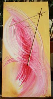 ---Die Woge- Collage mit Bergkristallen - Maesina Brennig -  auf  - Array - 