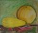 ---Stilleben mit Kürbis - Cornelie Aboughalma - Acryl auf Papier - Stillleben - ---Stilleben mit Kürbis - Cornelie Aboughalma - Acryl auf Papier - Stillleben -