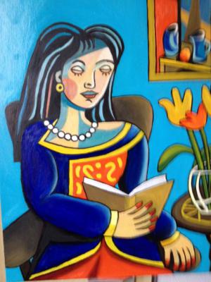 lesende Frau - Petr David - Array auf - - lesende Frau - Petr David - Array auf - -