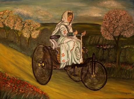 Erste Fahrt von Berhta Benz, 1888 - Wolfgang Hörsgen - Array auf Array - Array - Array Erste Fahrt von Berhta Benz, 1888 - Wolfgang Hörsgen - Array auf Array - Array - Array